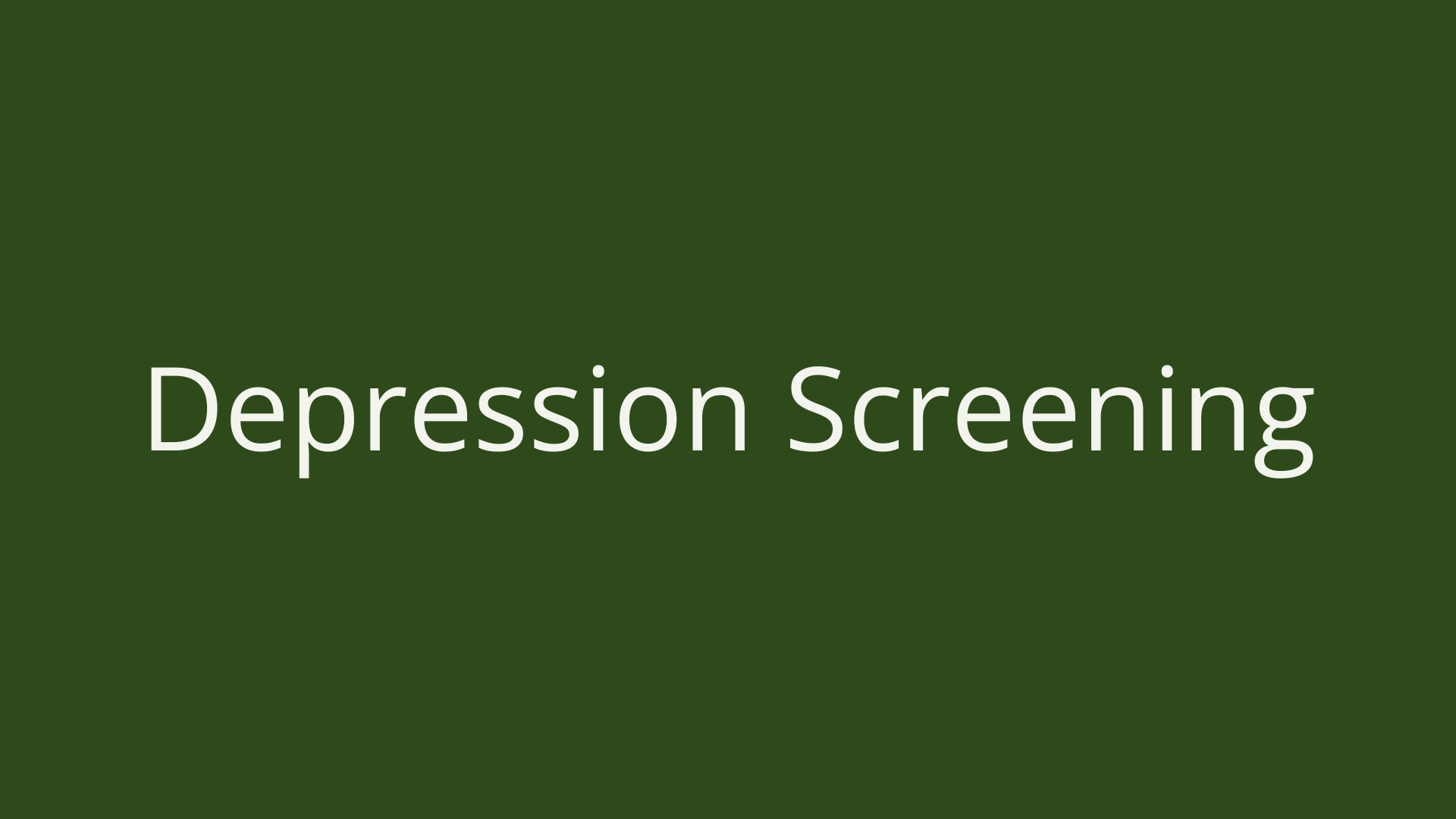 Depression Screening